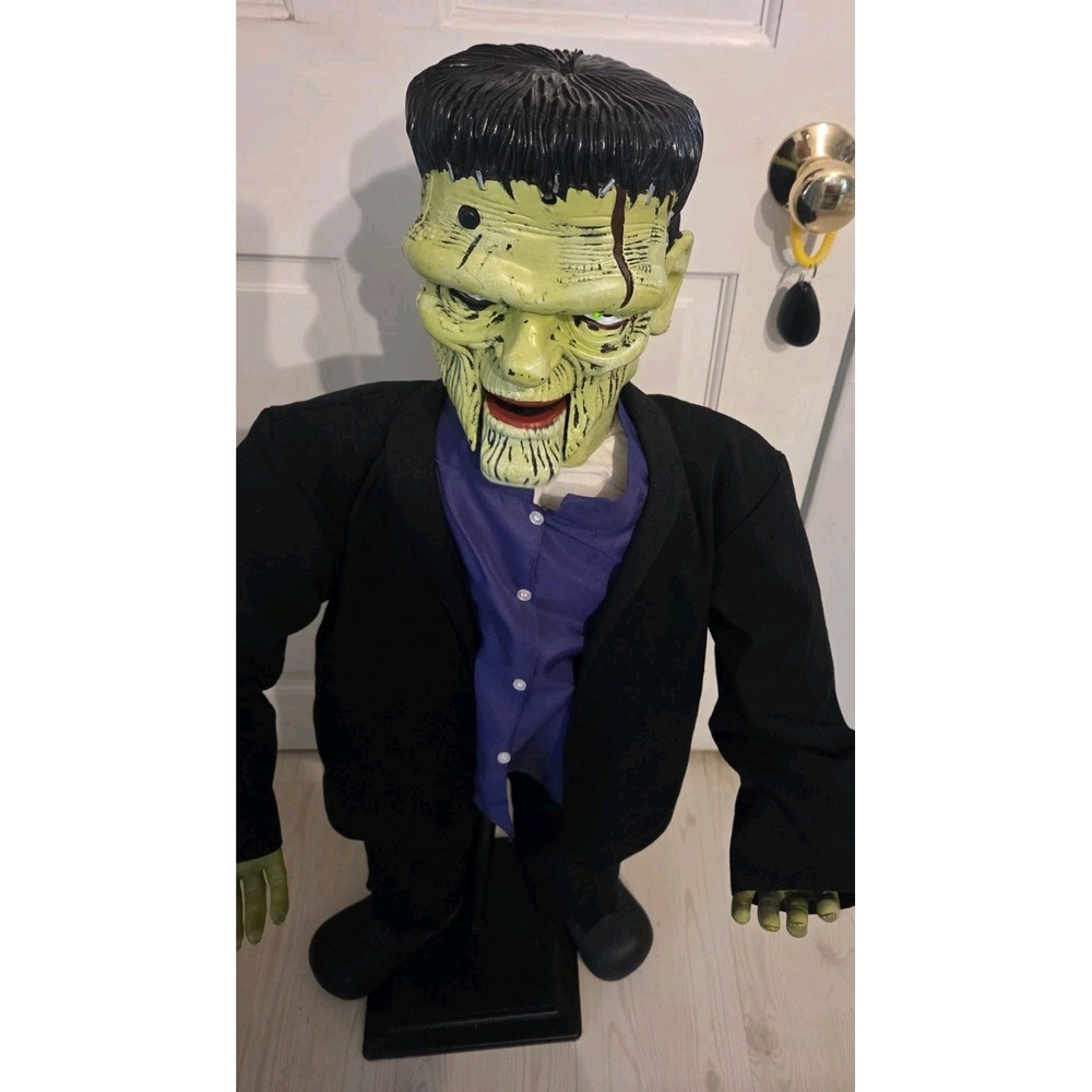 Gemmy Frankenstein 37" Vintage Sings "How can it be Now" Mouth moves Eyes Blink - Picture 5 of 10